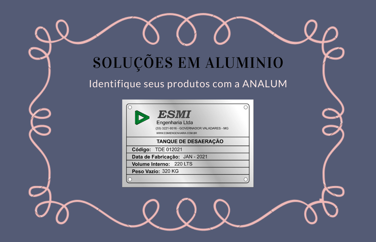 Identificação em Aluminio